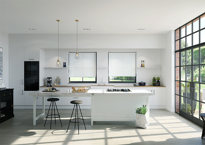 Batik Tile, Grey Skies - Twist&Fit Roller Blind - Image 8